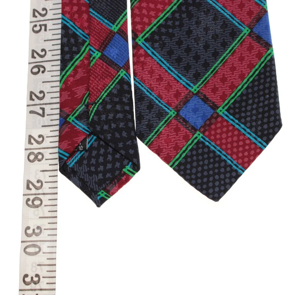 Italo Ferretti NWT Neck Tie in Blue / Multicolor Geometric Print 100% Silk